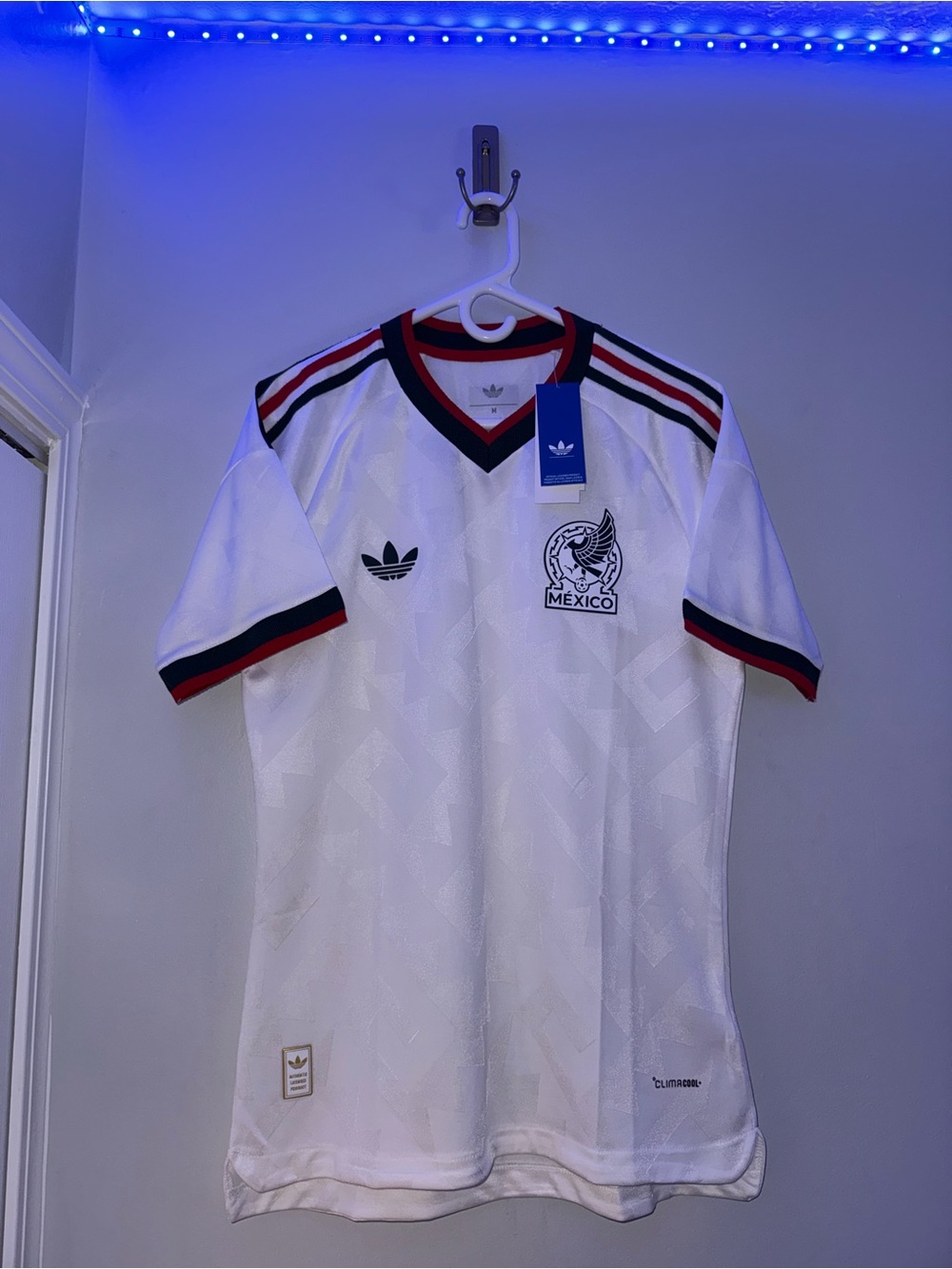 adidas Men’s Mexico Away World Cup White Jersey 2026 Player Version Size M